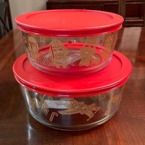 Pyrex Star Wars Decorated Glass Storage Set